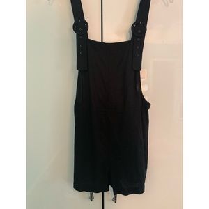 Black short overalls